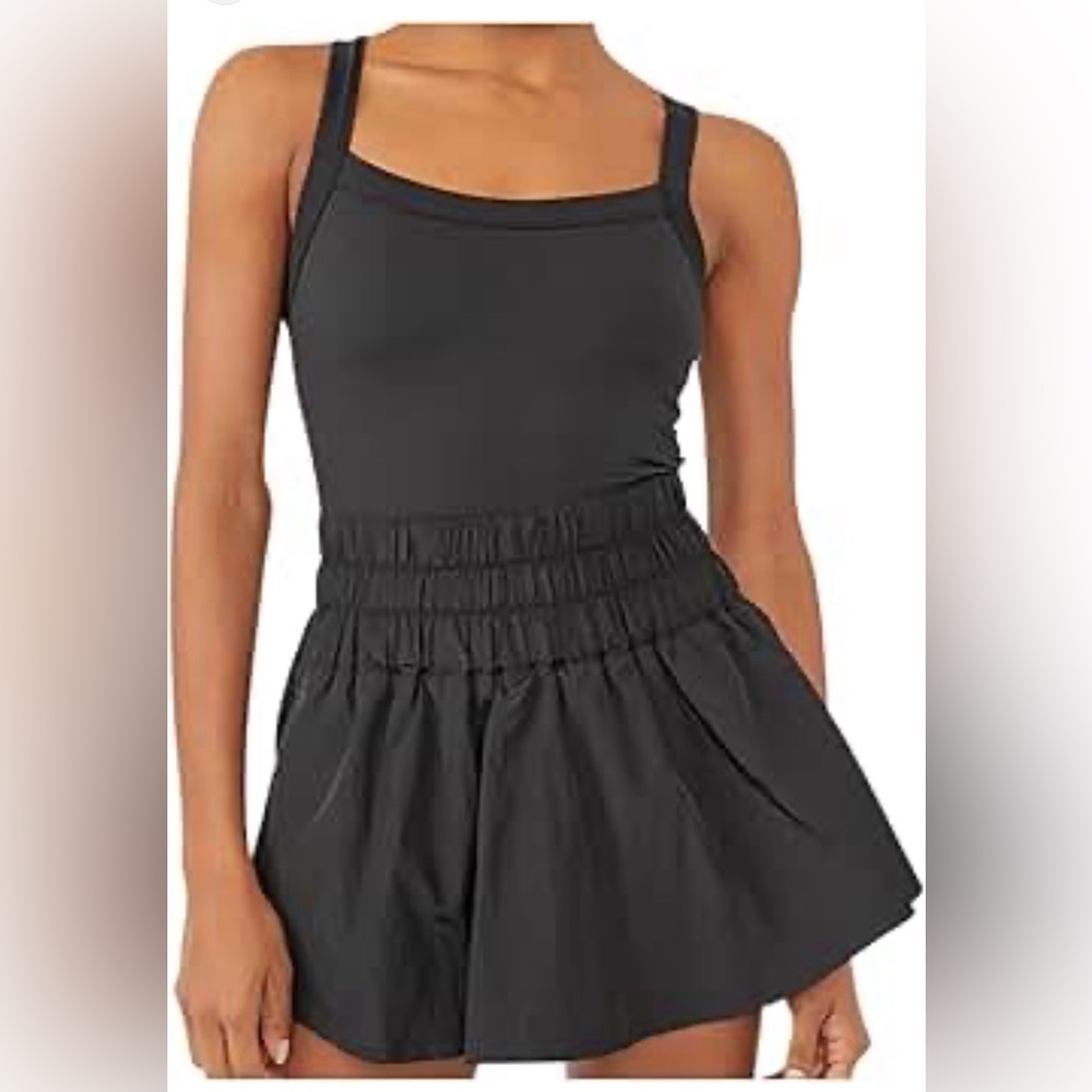 Free People Movement Way Home Skortsie – Black | Size Small
